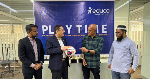 SAFF donates footballs to Educo, Bangladesh