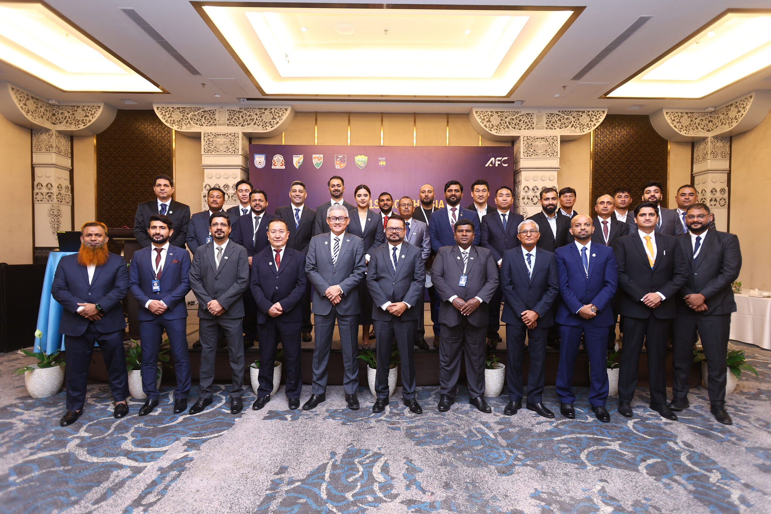 1st SAFF MC’s Conference & Workshop 2025:
Participants during SAFF Match Commissioners Conference and Workshop at Hotel Dusit Princess Kathmandu in Kathmandu on Tuesday 01.July.2025. 

Photo: Udipt Singh Chhetry/USC Images Production
