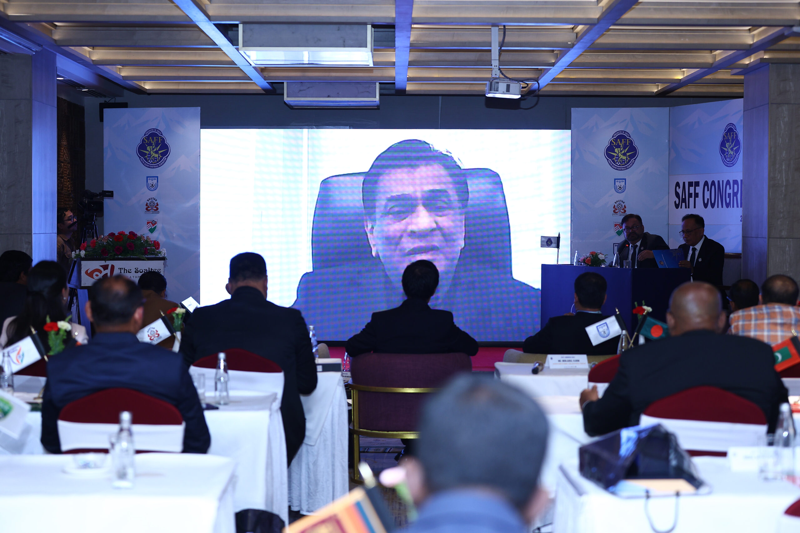 SAFF CONGRESS 2025: 
During SAFF Congress Meeting at The Soaltee  Kathmandu in Kathmandu on Saturday 24.May.2025. 

Photo: Udipt Singh Chhetry/USC Images Production
